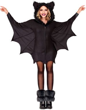 Flaggermus Kostymekjole med Hette