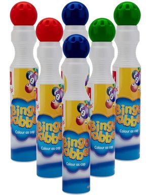 Bingo Dabbers / Markörer i rött, grönt och blått
