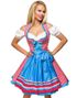 Traditionell Dirndl-Oktoberfestklänning med Förkläde