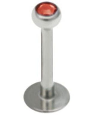 Shiny Stone - 1.2 x 8 mm - Röd Labret