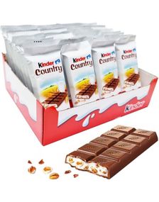 40 st Små Kinder Country Chokladkakor med Krispiga Kornbitar - Hel Låda 960 gram