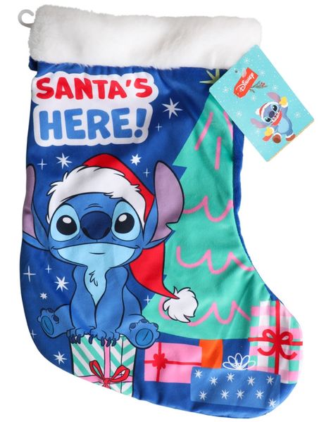"Santa's Here!" - Julestrømpe med Stitch Motiv 40 cm