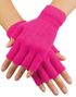 80's Neonrosa Fingerlösa Handskar