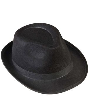 Svart Fedora Mafiahatt