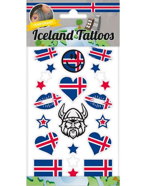 Midlertidige Tatoveringer med Islandsk Supporter Tema