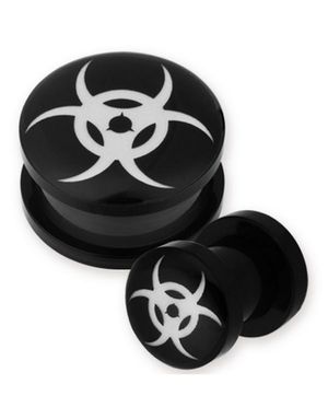 Biohazard - Svart Piercing Plugg