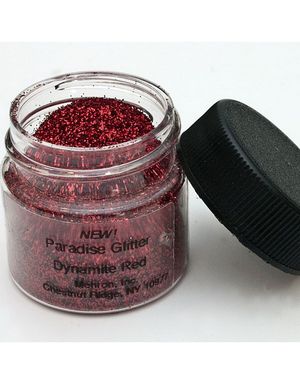 Paradise Makeup AQ GlitterDust - Red Mehron Glitter För Ansikte, Hår och Kropp