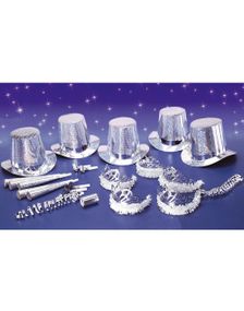 Ultimate Party Kit – Silverfärgat sett for 10 Personer med 21 Delar