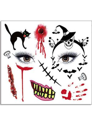 Ark med Olika Halloween Tatueringar (Fejk Tatuering)