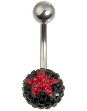 Stardom Navelpiercing - Svart/Röd
