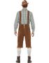 Traditionell Brun och Grön Oktoberfest Lyxdräkt för Män