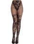 Dahlia blonde-strømpebukse med nettingdetaljer – svart
