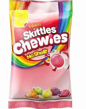 Skittles Chewies No Shell - Myke Skittles med Fruktsmak 125 gram