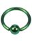 Metallic Grön Ball Closure Ring Piercing
