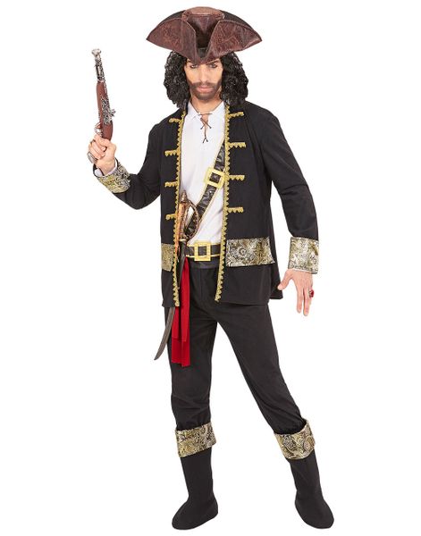 Komplett Piratdräkt till Man 7 Delar