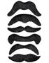 6 stk Cowboy Lösmustascher