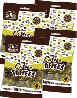 12 poser Walkers Arabica Coffee Toffees av 150 gram - Hel eske