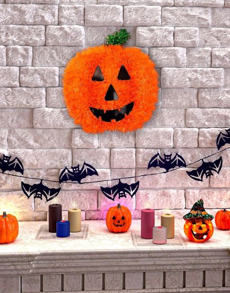 Glitrende Halloween Gresskarveggdekorasjon