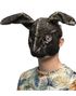 Svart Kanin Plysjmaske