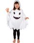 Hvit Ghost Poncho med Hette til Barn 4-7 ÅR