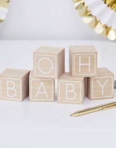Bygge Minner Fra Babyshower - Treklosser - Oh Baby