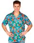 Blå Hawaii Kostymeskjorte med Blomstermotiv - Strl M/L