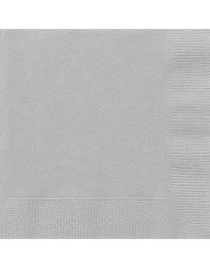 20 st Silverfärgade Servetter 33x33 cm