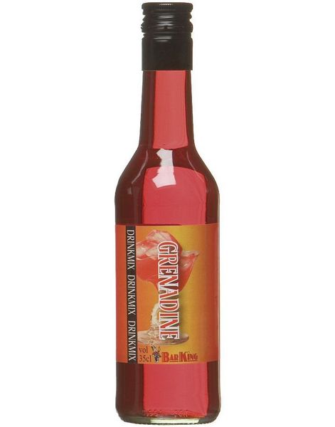 BarKing Grenadine - Drinkblanding med Granateple og Vaniljesmak i Glassflaske 35 cl