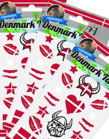 Danmark - Tillfälliga tatueringar - 10 ark