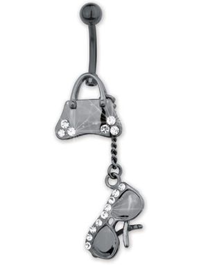 Shopping Girl Navelpiercing - Svart