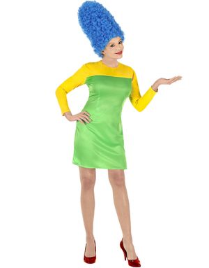 Marge Simpsons Inspirerad Dräkt med Peruk
