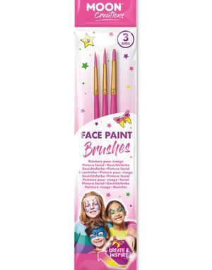 3 stk Rosa Penslar / Sminkborstar