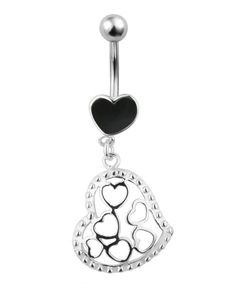 Victorian Heart Navelpiercing - Svart