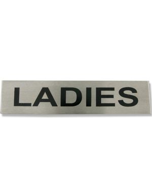 Ladies - 16x3 cm Rostfri Metallskylt
