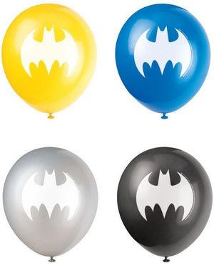8 stk Lisensiert Batman Ballonger 30 cm 