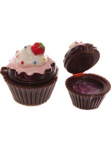 Brunt Muffinsformat Lipgloss med Jordgubbe Smak
