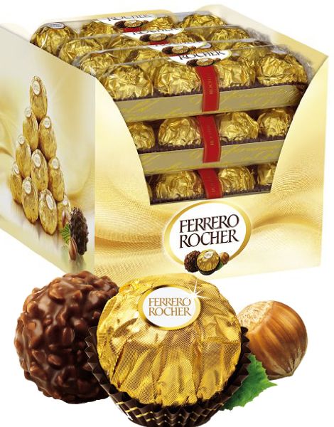16 x 4 pack Ferrero Rocher Sjokoladekonfekt av 50g - Hel eske