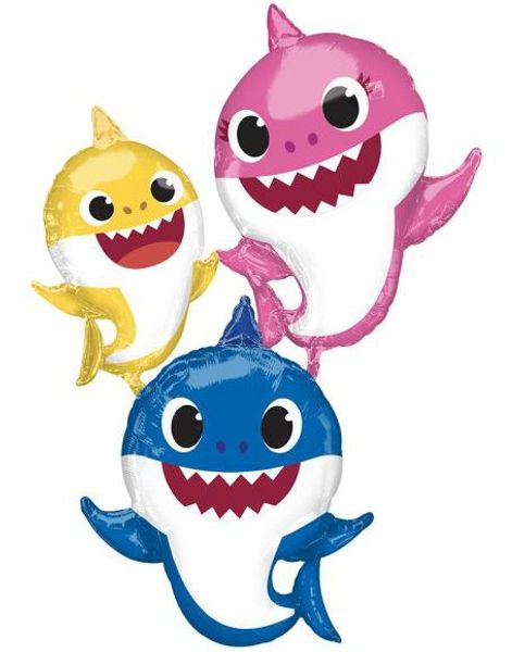 Baby Shark Familien AirWalker - Folieballong 91x167 cm