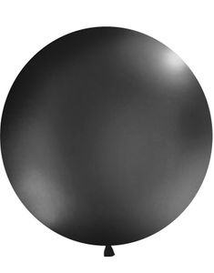 SVART Pastellfärgad Rund JUMBO Ballong 1 meter