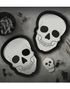 8 stk Hodeskalle Papptallerkener 26x20 cm - Fright Night