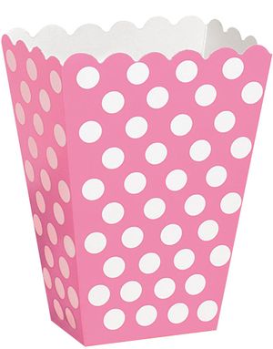 8 st Polka Dots Bägare i Rosa och Vitt