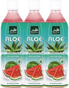 20 St Tropical Aloe Vera Vattenmelon Läskedryck 500 ml - Hel Låda