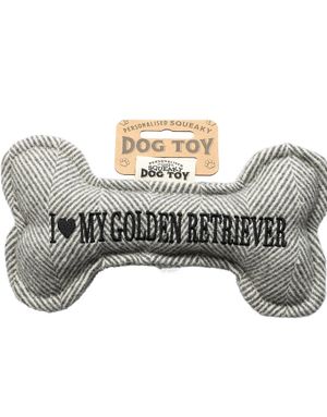 I Love My Golden Retriver - Leksak För Hund Med Ljud - 20 cm