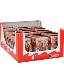 21 stk Kinder Bueno Eggs - Melkesjokoladeegg med Kremete Hasselnøttfyll 1680 g - Hel Eske