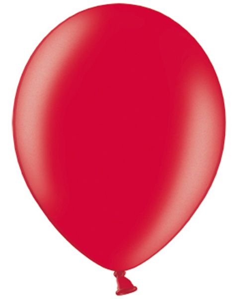 Röd Metallic Ballonger 30 cm - 100 stk MEGAPACK