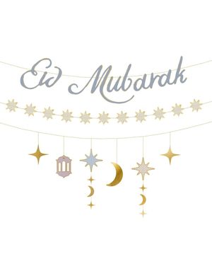Eid Mubarak Girlander – Elegant Festpynt til Eid-Feiringen 2 Meter