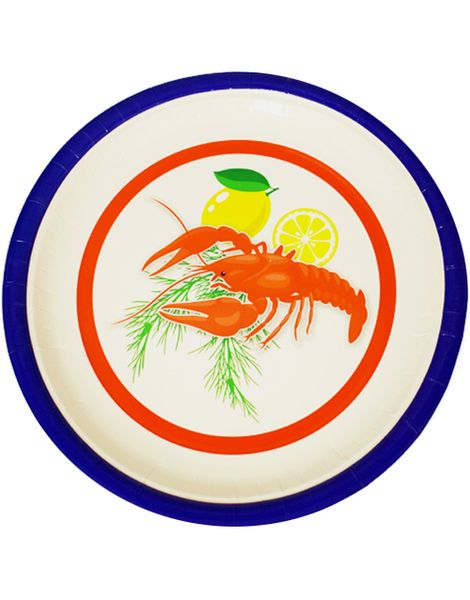 8 stk Stora Papptallrikar 28 cm - Kräftfest