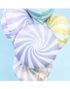 Ljus Lila Candy Mönstrad Folieballong 45 cm