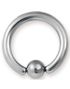 Silverfärgad Ball Closure Ring i Titan