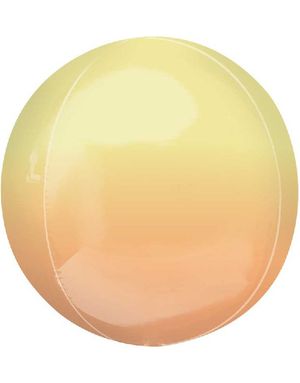 Gul och Orange Ombre Orbz Folieballong 38 cm